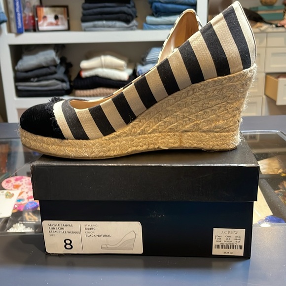 Jcrew striped espadrille wedges - Picture 2 of 6